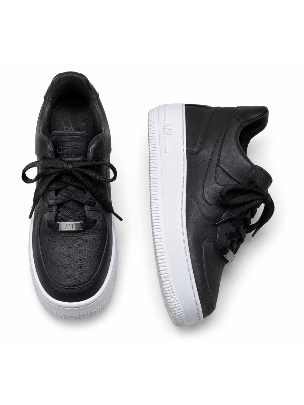 Nike Air Force 1 Sage Low Black & White Platform Lace Up Sneakers Womens Size 6